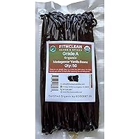 50 Organic Grade A Madagascar Vanilla Beans. Certified USDA Organic for Extract and all things Vanilla by FITNCLEAN VANILLA. ~5