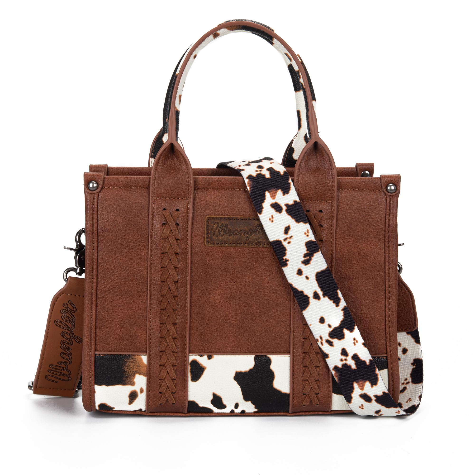 Wrangler Tote Bag for Women Cow Print Purse Top Handle Handbags Vintage Satchel