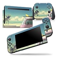 Compatible with Nintendo Switch Console Bundle - Skin Decal Protective Scratch-Resistant Removable Vinyl Wrap Cover - Beach Trip