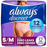 Adult Incontinence & Postpartum Incontinence Underwear for Women, Small/Medium, Maximum Protection, 32 Count (Packaging may vary)