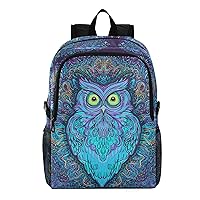 ALAZA Tribal Mandala Owl Hiking Backpack Packable Lightweight Waterproof Dayback Foldable Shoulder Bag for Men Women Travel Camping Sports Outdoor