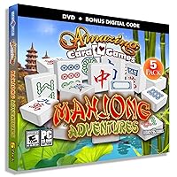 Legacy Games Card & Tile Games for PC: Mahjong Adventures (6 Game Pack) - PC DVD with Digital Download Codes