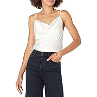 The Drop Women's Christy Cowl-Neck Cami Silky Stretch Top