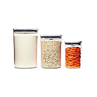 OXO Good Grips Round POP 2.0 - 3 Piece Graduated Set (1.5, 3.3, 5.2 qt included), White