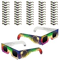 12 Pack Solar Eclipse Glasses 2024, CE & ISO 12312-2 Certified Paper Eclipse Glasses, Approved for Direct Sun Viewing