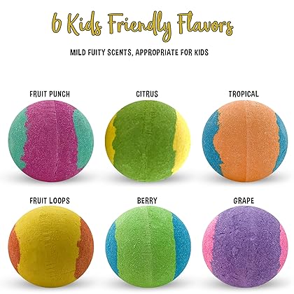 Bath Bombs for Kids with Toys Inside - Organic Bubble Bath Fizzies with Superhero Toy Surprises - Gentle and Kids Friendly Organic Bubble Bath Fizzy, Birthday Gift for Girls and Boy