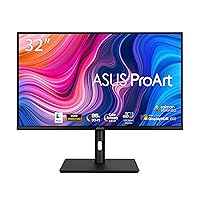 ASUS ProArt Display 32” 1440P Monitor (PA328CGV) - IPS, 165Hz, 95% DCI-P3, 100% sRGB/Rec.709, ΔE < 2, Calman Verified, USB-C Power Delivery, HDMI, USB 3.1 Hub, Compatible With Laptop & Mac Monitor