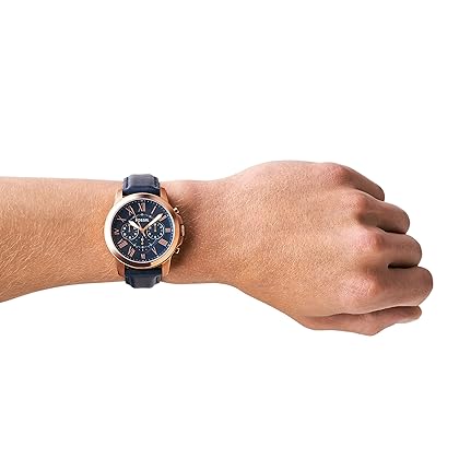 Fossil Grant Men's Watch with Chronograph Display and Genuine Leather or Stainless Steel Band