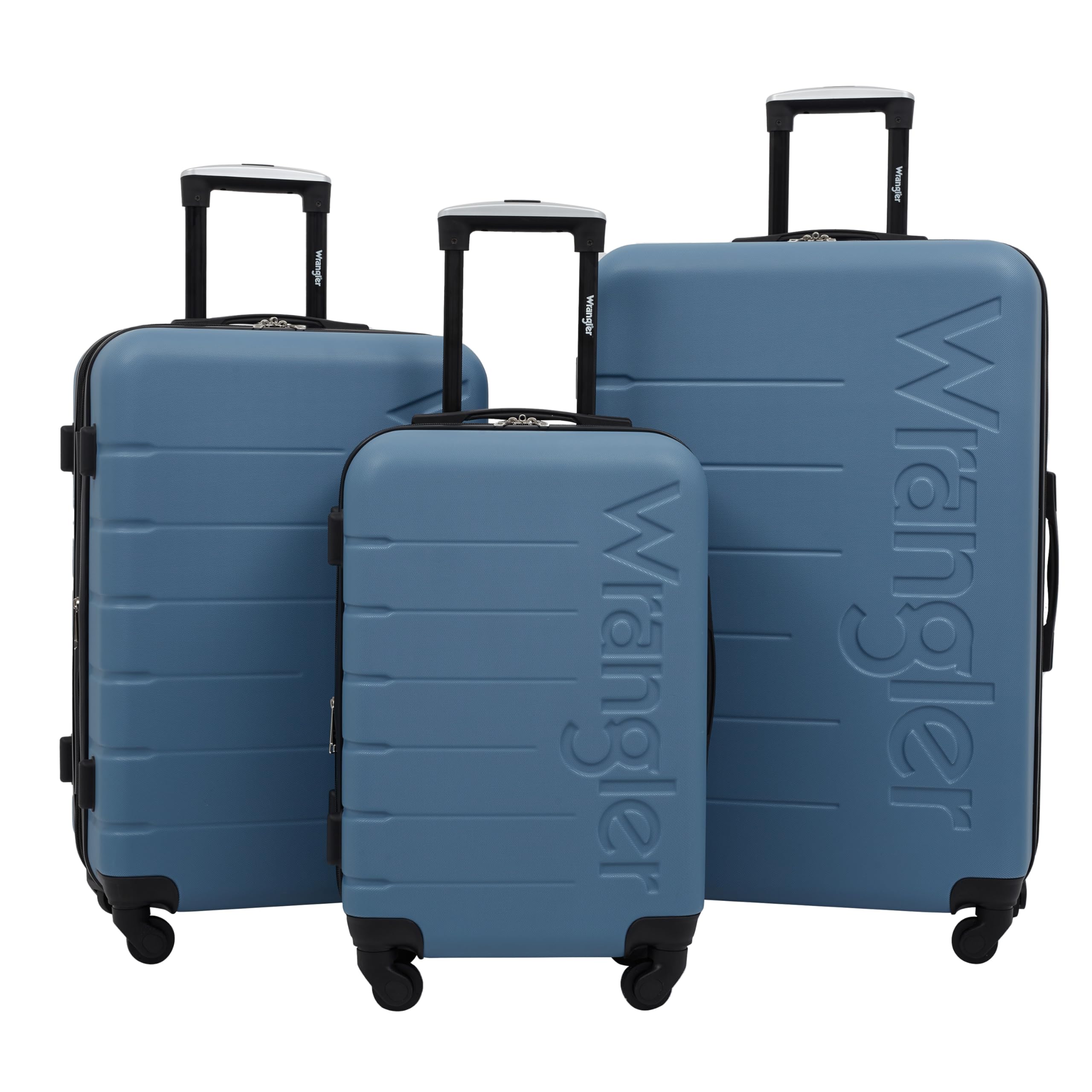 Wrangler Maverick 3 Piece Luggage Set, Blue Heaven