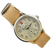 Pobeda Fighter Zim Watch Mens Wrist Watch Soviet Watch Custom Classic USSR Rare Gift (Milk Chocolate Strap)