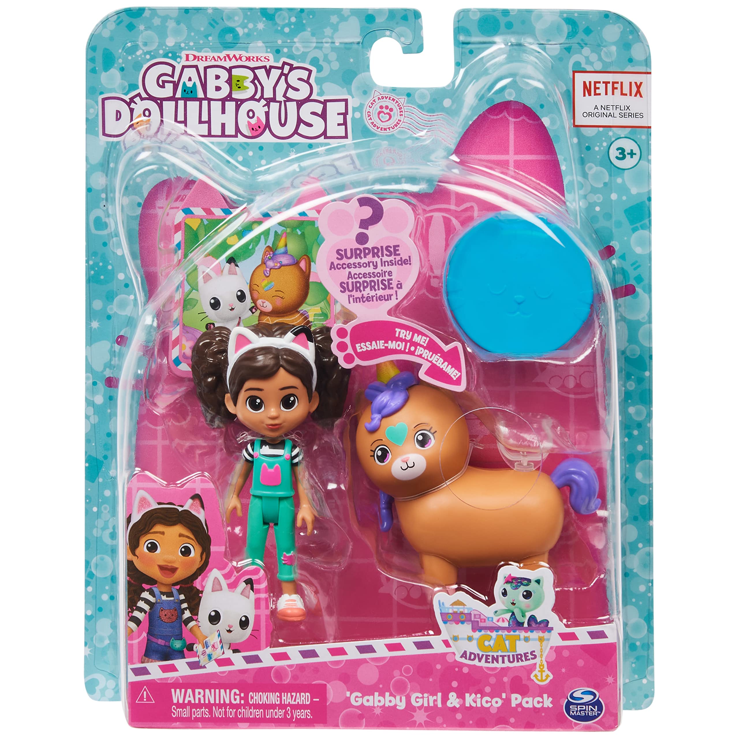 Gabby's Dollhouse, Gabby Girl and Kico the Kittycorn Toy Figures Pack, with Accessories and Surprise Kids Toys for Ages 3 and up