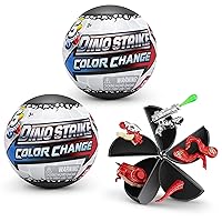 5 Surprise Dino Strike Series 5 Color Change (2 Pack) by ZURU Mystery Collectible Mini Dinosaur Toys Fossils Capsules for Boys and Kids (2 Pack)