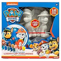 Paw Patrol Paint Your Own Light-Up Figurine, Paintable Paw Patrol Night Light, Paw Patrol Chase Multicolor Light, Paw Patrol Party Decorations, Paw Patrol Toys & Gifts for Kids Ages 3+