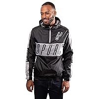 Ultra Game NBA Men's Quarter Zip Pullover Hoodie Windbreaker Jacket