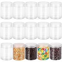 20 Pack 4oz Empty Clear Slime Containers,Round Plastic Cosmetic Jars with  Lids,Transparent Storage Containers for Cosmetics,Lotions,Butters,Slime