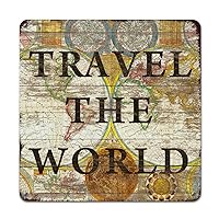 Travel The World Metal Wall Decor Sign Vintage Australia Map Travel Metal Art Sign Adventure Map Vintage Metal Wall Decor for Front Porch Outdoor Bedroom 10x10in