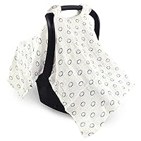 Hudson Baby Unisex Baby Muslin Cotton Car Seat and Stroller Canopy, Football, One Size