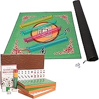 Chinese Mahjong Set, Mahjong Game Set with 146 Numbered Large Tiles (1.5