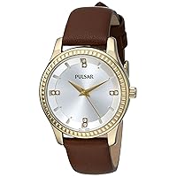 Pulsar Women's PH8098 Easy Style Collection Analog Display Japanese Quartz Brown Watch
