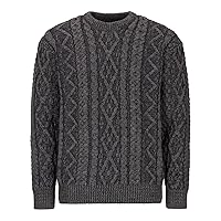 Walker and Hawkes - Men's Merino Wool Stanmore Plaited Crew Neck Jumper