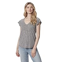 Jessica Simpson Womens Gracie Flutter Sleeve V-Neck T-Shirt