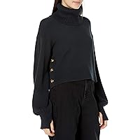 The Drop Women's @lucyswhims Side Button Cropped Turtleneck Sweater