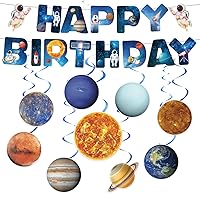 Space Solar System Hanging Decoration Universe Space Birthday Banner Outer Space Whirls Party Supplies Planet Galaxy Hanging Swirl for Kids Birthday Party Decorations Baby Shower Supplies