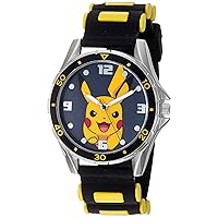 Accutime Kids Pokemon Pikachu Analog Quartz Watch for Boys, Girls, and Adults All Ages