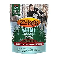Zuke's Mini Naturals Trees Dog Training Treats Turkey and Cranberry Recipe, Soft Dog Treats