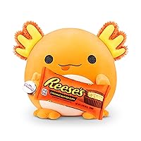 ZURU Snackles (Reese's Pieces Axolotl Super Sized 14 inch Plush by ZURU, Ultra Soft Plush, Collectible Plush with Real Licensed Brands, Stuffed Animal
