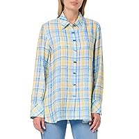 MULTIPLES Women's Turn-up Cuff Long Sleeve Button Front and Back Shirt
