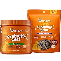 Probiotics for Dogs - Digestive Enzymes for Gut + Training Treats for Dogs & Puppies - Hip, Joint & Muscle Health