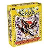 University Games, Tattoo Parlor Family Party Game, Includes 10 Unique Tattoo Stamps for an Evening of Fun for 2 to 4 Players Ages 8 and Up