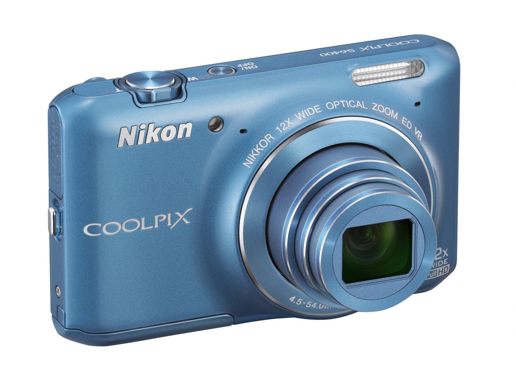 Nikon COOLPIX S6400 16 MP Digital Camera with 12x Optical Zoom and 3-inch LCD (Blue)