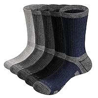 Men's Performance Cotton Moisture Wick Sports Hiking Workout Training Athletic Cushion Crew Socks For Men Size 6-13