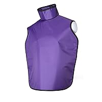 Dental Radiation Lead Apron with Collar and Hanging Loops - Lightweight - Adult Purple