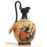 Greek Black-Figure Ceramic Vase Pot Pottery Painting Greek God Apollo 6.7 inches