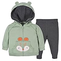 Gerber Baby Boys Toddler Zip Hoodie & Joggers Clothing Set