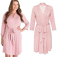 Posh Peanut Women Maternity Robes - Nursing, Hospital Labor & Delivery Gown, Soft Viscose from Bamboo Robes for New Pregnancy