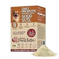 Good Guts for Lil Mutts Probiotic for Dogs, Billions of CFUs, 11 Strains, 5 Digestive Enzymes, 2 Prebiotics, Digestive Gut Health for Dogs, Adult & Puppy Probiotics Supplements (30 Days)