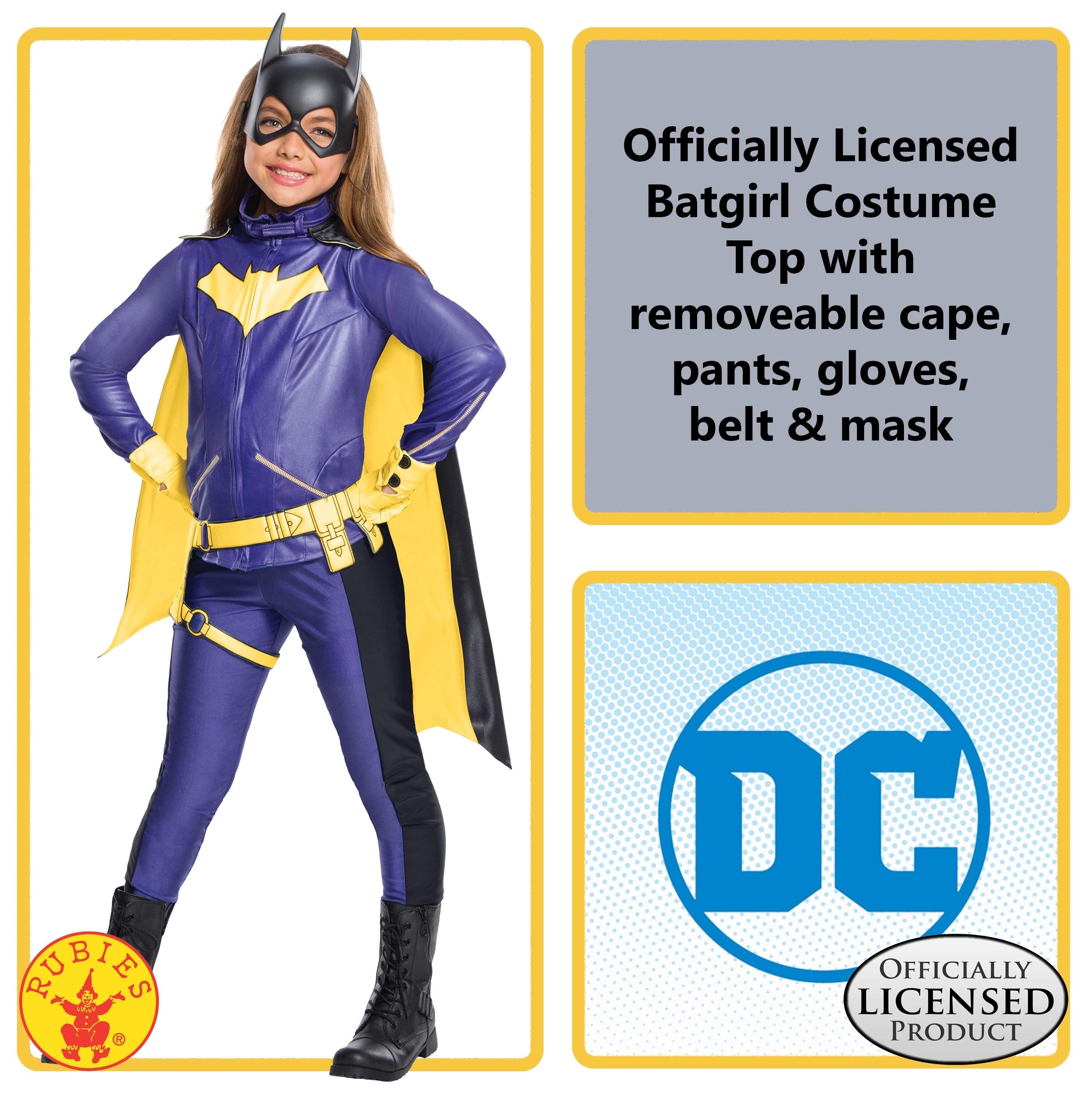 Rubie's Girl's DC Comics Premium Batgirl Costume, Large, Multicolor