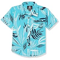 Volcom Bleeding Leaf Short Sleeve Button Down Shirt (Big Little Boys Sizes)