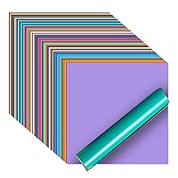 Permanent Vinyl, 72 Pack Permanent Adhesive Vinyl Sheets (12”x 12”) for Silhouette Cameo and Any Craft Machine Cutters