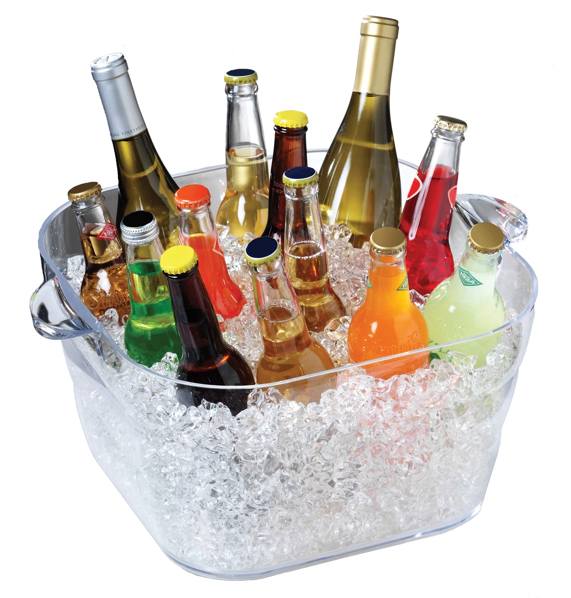 Prodyne Big Square Party Beverage Tub, Clear