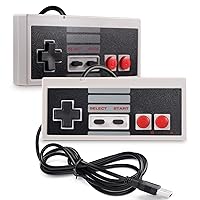 2 Pack USB Controller for NES Games, suily PC USB Controller Retro Gamepad Joystick Raspberry Pi Gamepad Controller for Windows PC Mac Linux RetroPie NES Emulators