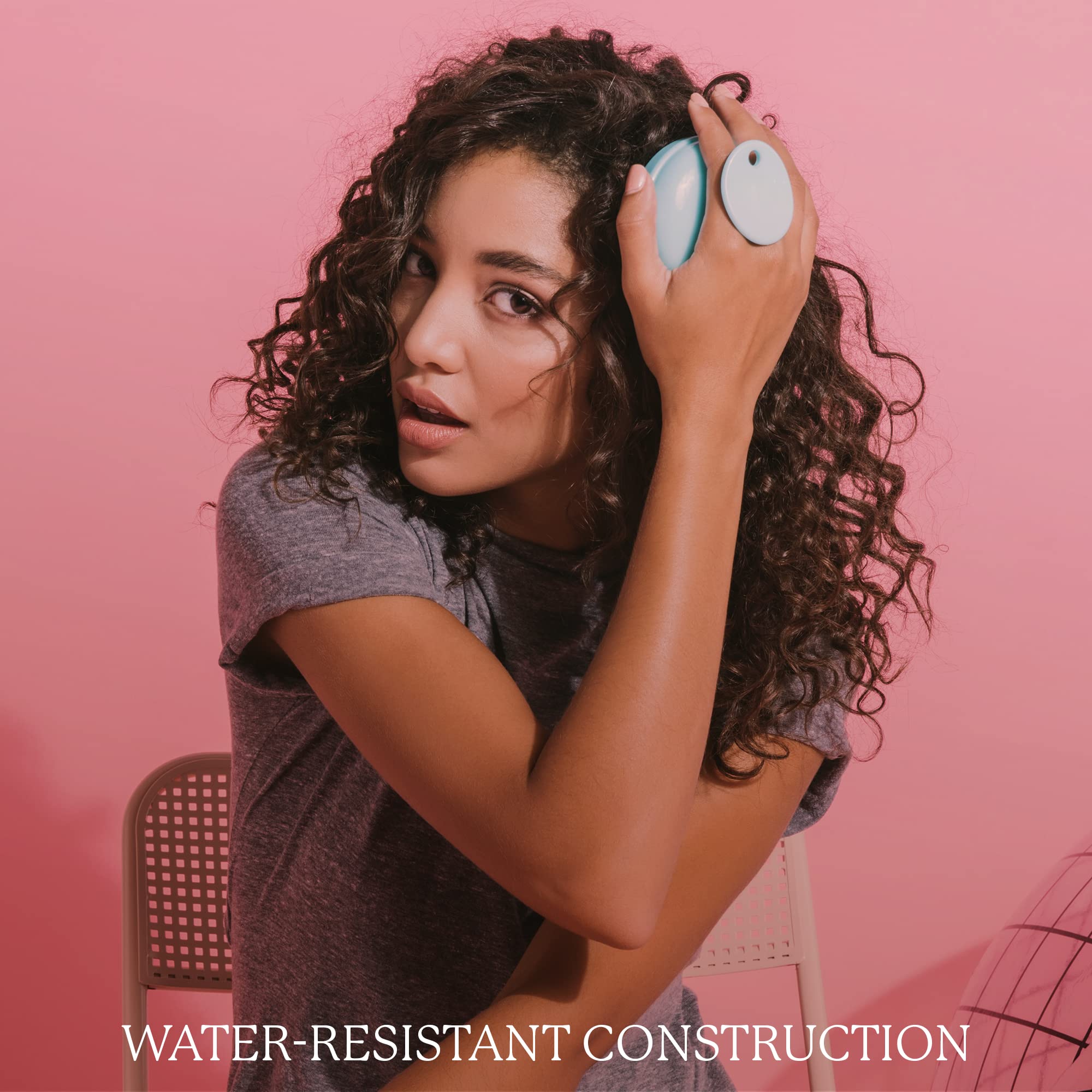 Scalp Massaging Shampoo Brush, Purple - Ergonomic Handheld Vibrating Massager with Soft Flexible Silicone Bristles - Exfoliating Brush for Dandruff, Flaky Skin, Residue & Hair Growth