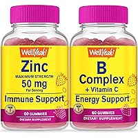 Zinc + Vitamin B Complex, Gummies Bundle - Great Tasting, Vitamin Supplement, Gluten Free, GMO Free, Chewable Gummy