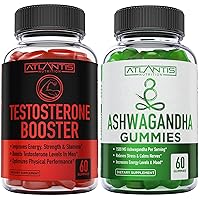 Testosterone Booster 2-Pack (120 Gummies) + Ashwagandha 60 Gummies