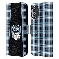 Head Case Designs Officially Licensed Glasgow Warriors Tartan Logo 2 Leather Book Wallet Case Cover Compatible with Motorola Moto G82 5G