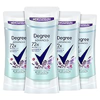 Degree Antiperspirant Deodorant 72-Hour Sweat and Odor Protection Lavender and Waterlily Antiperspirant for Women with MotionSense Technology 2.6 oz 4 Count